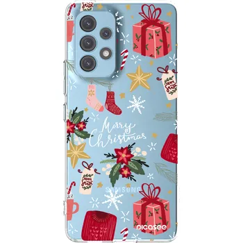 Pouzdro na mobilní telefon Picasee silikonový průhledný obal pro Samsung Galaxy A53 5G A536 - Christmas