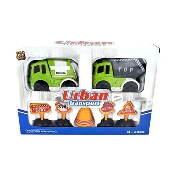 Pojazd ze znakami drogowymi Miasto