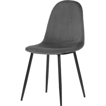 Jídelní židle Jídelní židle KALIVVOR, šedý samet + vyzvednutí ZDARMA