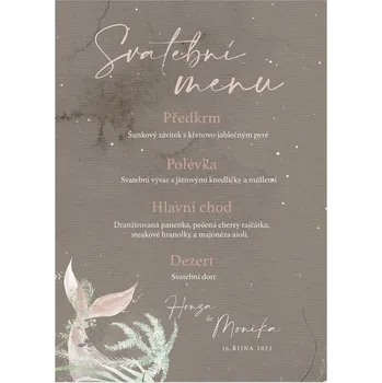 Svatební dekorace Svatební menu 278