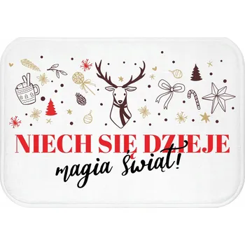 Koupelnová předložka KOUPELNOVÁ PŘEDLOŽKA PROTI SKLUZU ROHOŽKA DÁREK VÁNOČNÍ 60x40 VÁNOČNÍ ATMOSFÉRA