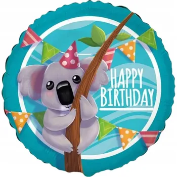 Balónek Fóliový balónek Flexmetal Koala tyrkysový 45 cm (18")