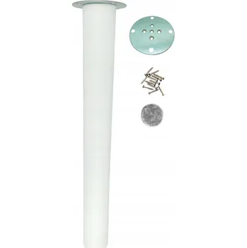 Obraz Buková noha válec průměr 60 mm bílý lak 74 cm + montážní sada