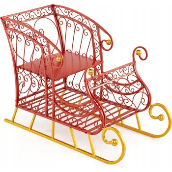 Vánoce Dekorativní kovové sáně na dárky Vánoční ozdoba