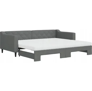 Pohovka Rozkládací pohovka s funkcí spaní, tmavě šedá, 223x100x67 cm, plocha na spaní 223x192,5x67 cm