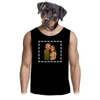 Pánské tílko Bastard 3D plastelína z vlastní fotky pánské tílko Black