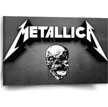 Obraz Sablio Obraz METALLICA Lebka Šedá - 60x40 cm