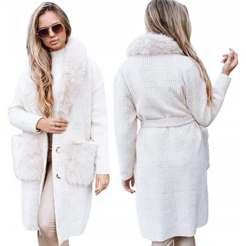 Dámský kabát DStreet dámský kabát béžový klasický bez kapuce TY5278 velikost S/M