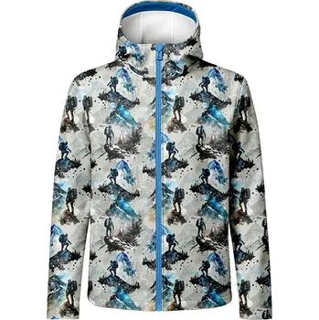 Panel se střihem 56 pánská softshell bunda vysokohorský turista šedý