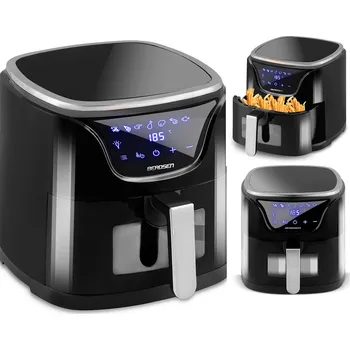 fritéza Berdsen Horkovzdušná fritéza BD-652, černostříbrná