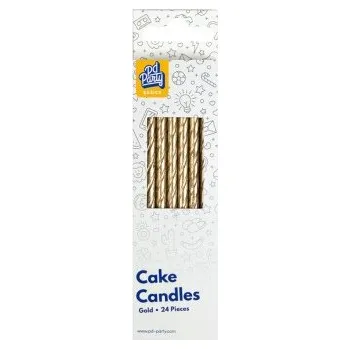 Dortová svíčka PD Dortové svíčky zlaté 24 ks