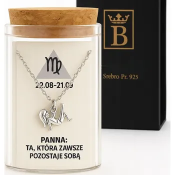 Náhrdelník Stříbrný dámský náhrdelník v lahvičce, znamení zvěrokruhu panna stříbro o ryzosti 925