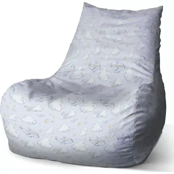 Sedací pytel Sablio Sedací vak Bean Letadla mezi mraky - 100 x 90 x 45 cm