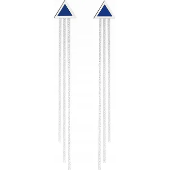 Náušnice Dlouhé stříbrné náušnice visací řetízky dámské stříbro 925 puzetky pecky