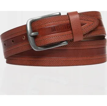 Opasek Pánský kožený Pásek Mustang , klasický černý, pas 95 cm