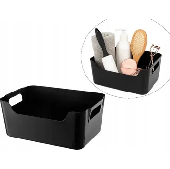 Úložný box Plastový box s víkem / organizér 11L černý Victor