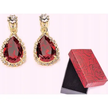 Obraz Klipsy s krystaly Kiara 4 cm červené