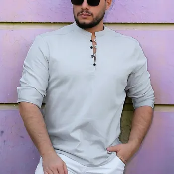 Košile Rubaska pánská ležérní s dlouhým rukávem slim střihu bavlna velikost L