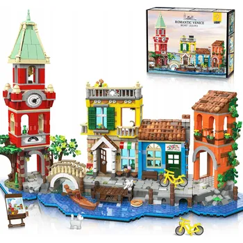 ostatní stavebnice STAVEBNICE CITY Hlavní ulice Benátek LED 2155 dílků Stavebnice DÁREK