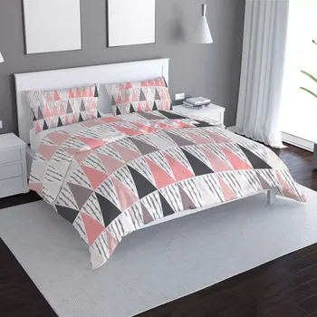 Povlečení Sablio Povlečení Tříbarevné jehlany - 140x220 / 90x70