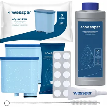 Příprava kávy Sada Wessper pro kávovary Philips Saeco: 2x filtr, odvápňovač, tablety