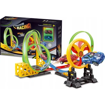 autodráha Extrémní Závodní Dráha se Smyčkou pro Autíčka + Autíčka