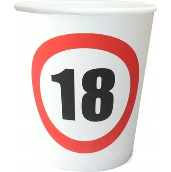 Jednorázové nádobí Kelímky Zákaz 18. narozenin osmnáctka 250 ml