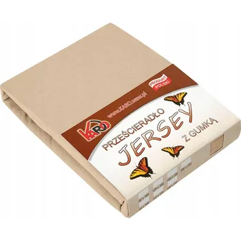 Prostěradlo Prostěradlo jersey s gumou 200x220 béžové KARO