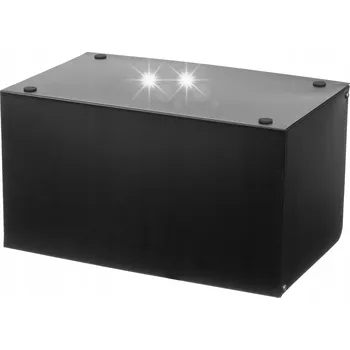 chlebník CHLEBNÍK NÁDOBA NA PEČIVO S DŘEVĚNÝM VÍKEM KOV + BAMBUSOVÉ DŘEVO