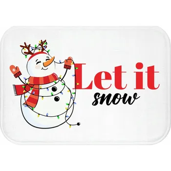 Koupelnová předložka KOUPELNOVÁ PŘEDLOŽKA PROTI SKLUZU ROHOŽKA DÁREK VÁNOČNÍ 60x40 LET IT SNOW