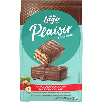 Gastone Lago Plaisir oplatky s lískovým krémem a mléčnou čokoládou 200 g