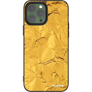 Pouzdro na mobilní telefon Picasee silikonový černý obal pro Apple iPhone 13 Pro Max - Gold