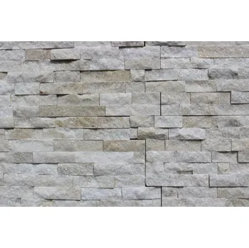 Obklad ALFIstyle Kamenný obklad, kvarcit IVORY 15x60 cm