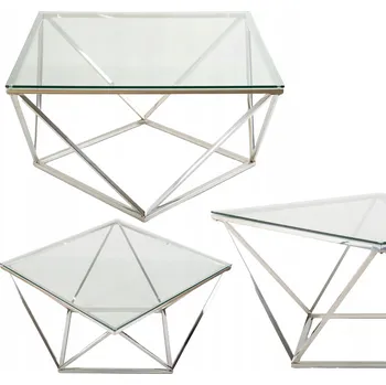 Konferenční stolek Konferenční stolek HowHomely čtvercový 80 x 80 x 46 cm, odstíny šedé