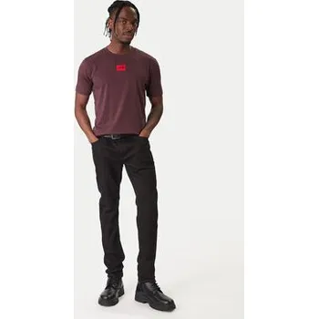 Pánské tričko HUGO T-Shirt Diragolino 50447978 Hnědá Regular Fit XL