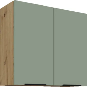 Kuchyňská skříňka 80 G-72 2F, Horní kuchyňská skříňka Aria aquamarine/artisan
