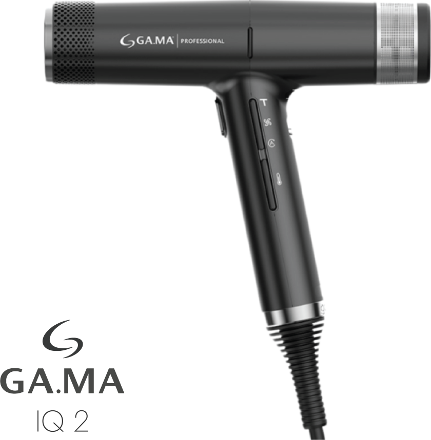 Gama fén na vlasy IQ2 Perfetto Hair Dryer - černý