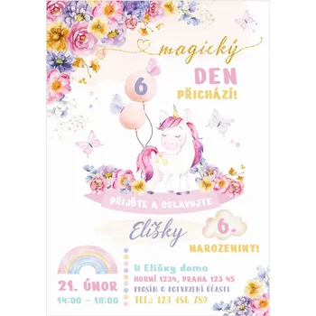 Pozvánka Narozeninová pozvánka 63 - Magický jednorožec