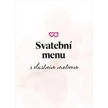 Svatební dekorace Svatební menu s vlastním motivem 1