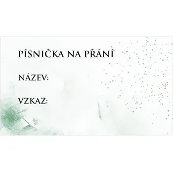 Svatební dekorace Kartička pro DJ 340