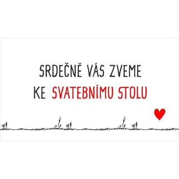 Svatební dekorace Pozvánka ke stolu 220