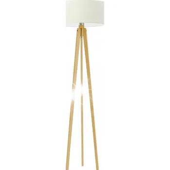 Stojací lampa Stojací lampa MIAMI, ecru stínidlo, dubový rám