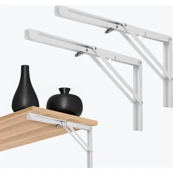 Úhloměr SKLÁDACÍ ÚHELNÍK 200x105x1.5mm BÍLÝ OCELOVÝ S PRUŽINOVÝM MECHANISMEM