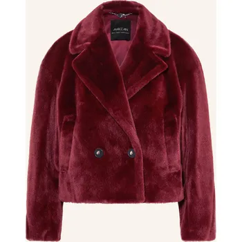 Dámský kabát Marc Cain Dámská Bunda Z Umělé Kožešiny, tmavě červená, 46