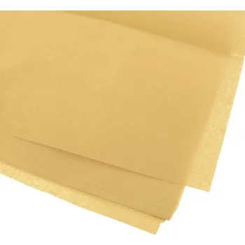 Balící papír Hedvábný balicí papír tenký, zlatý 65x50cm