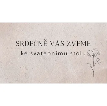 Svatební dekorace Pozvánka ke stolu 346