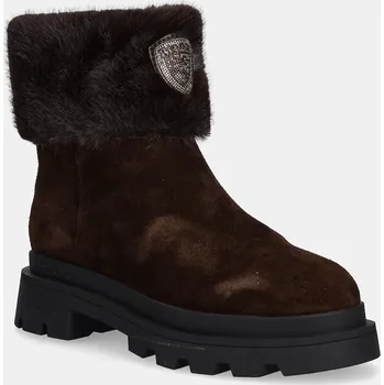 Dámské kozačky Semišové boty Blauer KIMMEL dámské, hnědá barva, na platformě, F5KIMMEL10/SUE F5KIMMEL10.SUE 89X, EUR 41