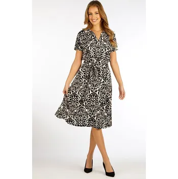 Dámské šaty Dámské elastické šaty LITEX černé/smetanové L