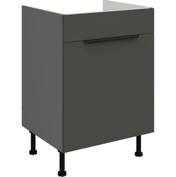 Kuchyňská skříňka 60 ZL 1S BB, Spodní kuchyňská skříňka pod dřez Aria grafit/antracit