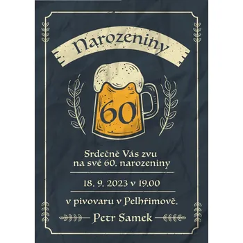 Pozvánka Narozeninová pozvánka 45 - Pivní